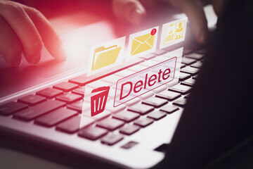 Deleting documents, spam mail, electronic messages or personal information in computer system....