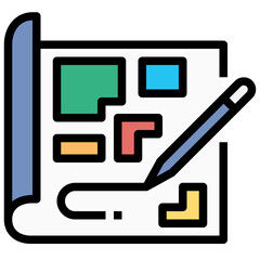 urban planning filled outline style icon