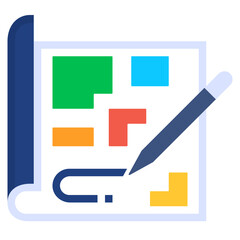 urban planning flat style icon