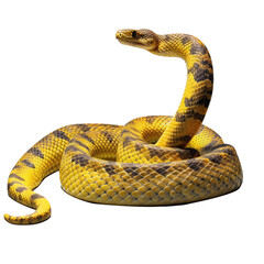 viper snake looking isolated on white