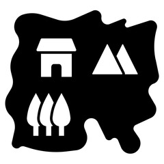 land management glyph style icon