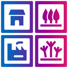 land use gradient style icon