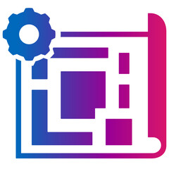 urban planning gradient style icon
