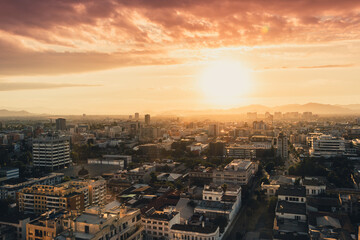 Fototapeta premium Santiago Sunset