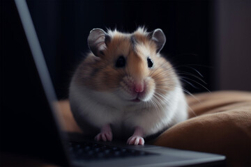 Generative AI.
a hamster sitting on a laptop