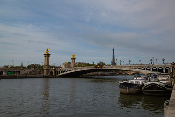 Fototapeta na wymiar Le Pont Alexandre III sur la Seine, Paris, France