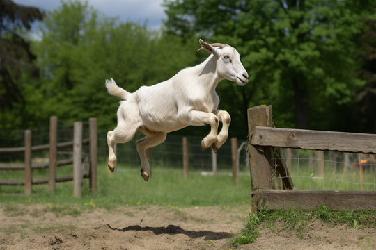 Generative AI.
a goat is jumping
