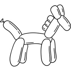 Doodle Ballon Horse