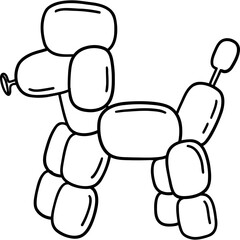 Doodle Ballon Poodle Dog