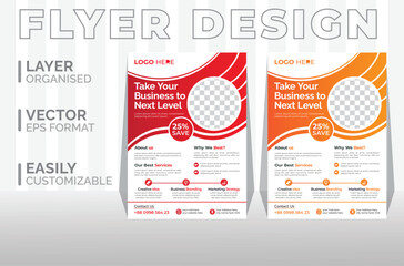 Fototapeta premium Corporate business flyer template, Modern digital marketing agency flyer template, Creative business flyer or poster design template, Brochure flyer business template for layout.