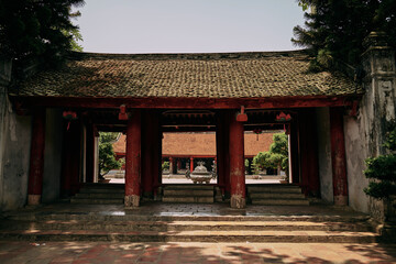 van mieu temple of literature vietnam confucius hanoi - 612063438