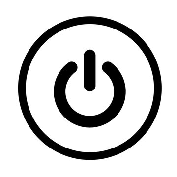 power button, shutdown or turn of icon button