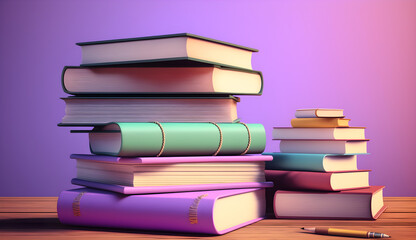 Fototapeta premium stack of books