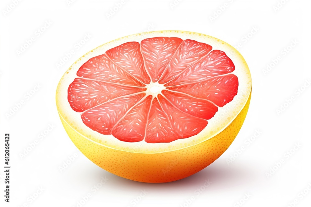 Canvas Prints grapefruit isolated on white background. Generated by AI.