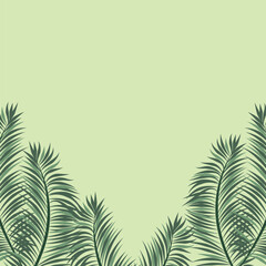 Beautiful background with tropical leaves