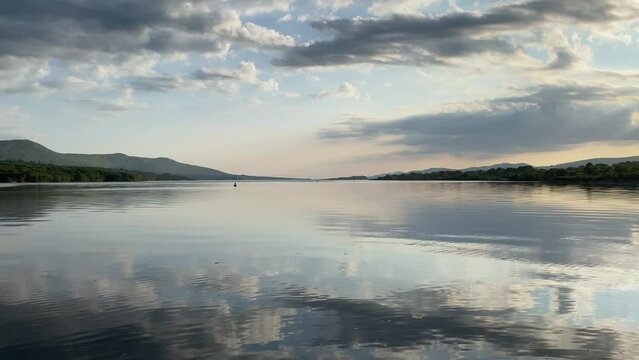 Relaxing summer sunset at Kenmare Bay.