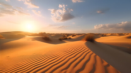 Beautiful desert landscape. Generated AI
