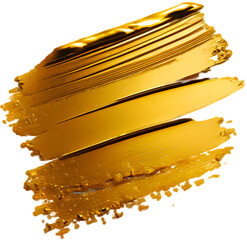 Gold acrylic brush strokes