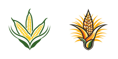 Corn logo. Simple vector illustration.