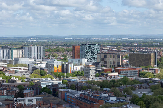 Liverpool, United Kingdom May, 16, 2023 The Spine Building. Royal College Of Physicians, University Of Liverpool. Biophilic Design