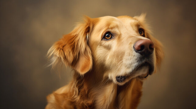 An image of a retriever with its head tilted to the side, wearing a puzzled expression that is sure to bring a smile Generative AI
