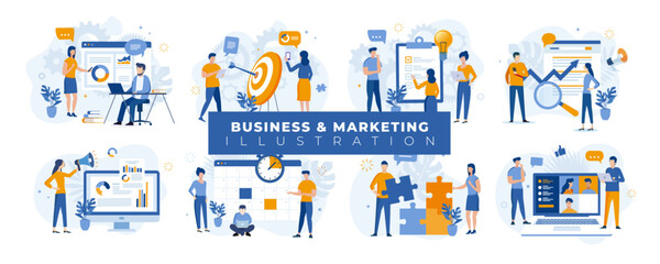 Business and marketing illustration collection