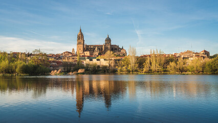 City skyline of Salamanca with the Cathedral of Salamanca