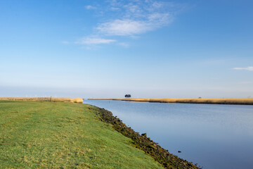 Beautiful landscape in the north of the Netherlands. Drieborg, Groningen.