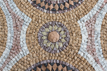 Mosaic tile background texture out of stone