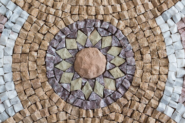 Mosaic tile background texture out of stone
