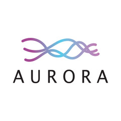 aurora logo design icon illustration vector template