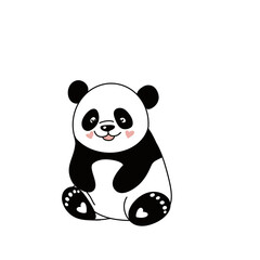 panda bear, illustration 