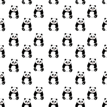 pattern with cute panda 