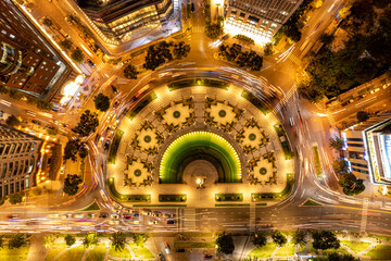 Obraz premium Saigon by night, Ho Chi Minh city, Vietnam. Photo taken on May 2023