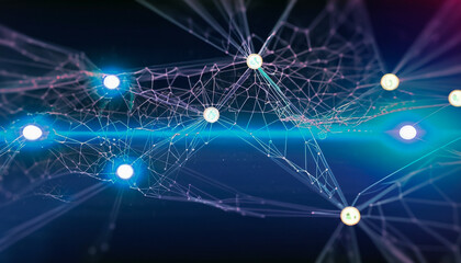 Obraz premium Hologram Abstract Background Network Connection technology