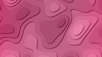 Abstract paper cut covers. Vertical banners, brochures, posters. pink color. Simple realistic design. Abstract wavy papercut background on pink colors. Pink color paper cut abstract background