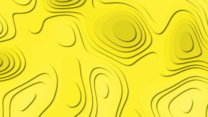 Abstract paper cut covers. Vertical banners, brochures, posters. Yellow color. Simple realistic design. Abstract wavy papercut background on yellow colors. Yellow color paper cut abstract    backgroun