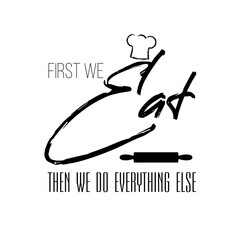 Good Food Is Good Mood. Hand drawn typography poster. Inspirational vector typography. Vector calligraphy.