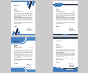 corporate modern letterhead design template with yellow, blue, green and red color. creative modern letter head design template for your project. letterhead, letter head, Business letterhead design.
