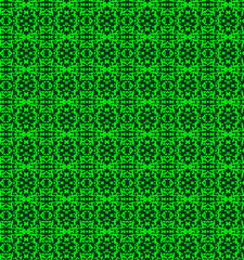 Original seamless vector texture in the form of a black abstract pattern on a green background