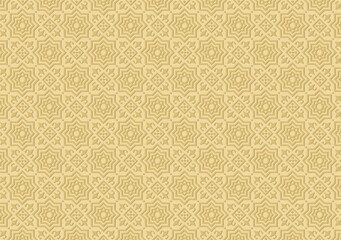 seamless pattern with golden ornament