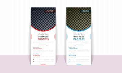Corporate Roll up banner design template for restaurant, banner, and advertisement vector illustration.menu flayer, business flayer, food promotion ready print a4 size with editable shape
