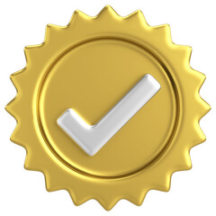 3D checkbox. Check mark. 3D illustration.