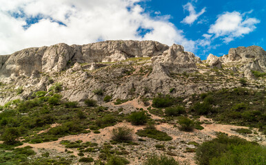 Fototapeta na wymiar Rocky mountain on Aitana, (Alicante, Spain).