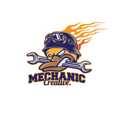 Fototapeta premium design logo mechanic vector illustration