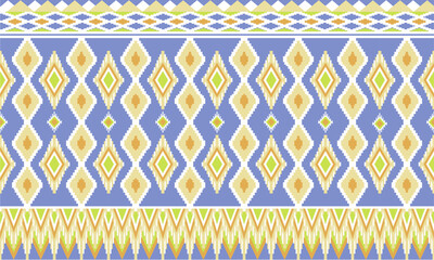 Seamless pattern with ornament, background image, abstract, blue, green, yellow, white