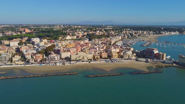 Anzio town, near Rome, Italy, Europe. Beach and sea. Summer travel