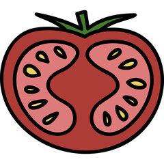 Cartoon Tomato Slice 