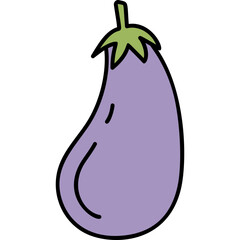 Cartoon Eggplant Illustration