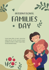 parent and child, Cherish the bond between girls and moms on International Families Day with a cute, heartwarming hand-drawn illustration